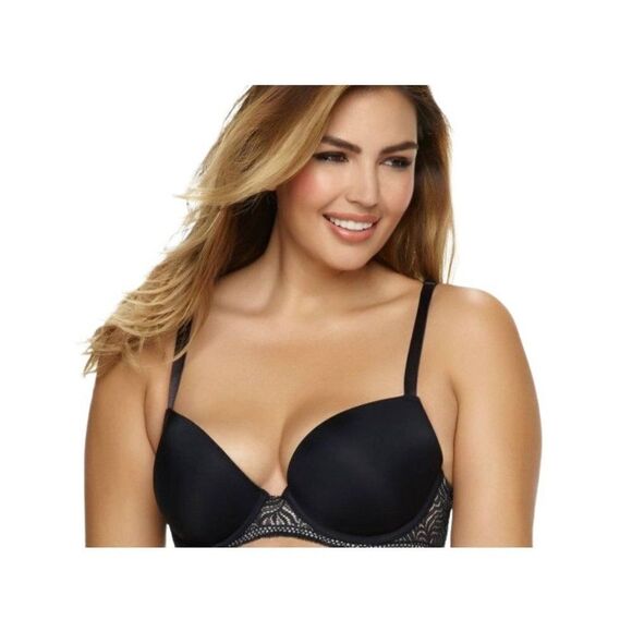 Paramour Carolina T-Back Bra Women's 42DDD‎ Black Lace Adjustable Racerback Pads - Picture 6 of 7